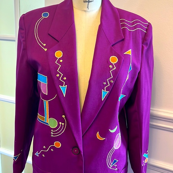 Domani 80’s vintage wool blazer - Picture 2 of 9